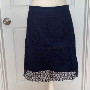 Navy lace skirt
